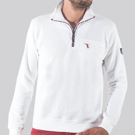 sweater with zipper collar